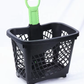 Portable Supermarket Single Handle Rolling Plastic Shopping Trolley Basket 43L
