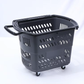 Plastic Shopping Basket with Wheels 45L