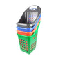 Large Capacity  High Back Supermarket Shopping Basket with Four Wheels 60L
